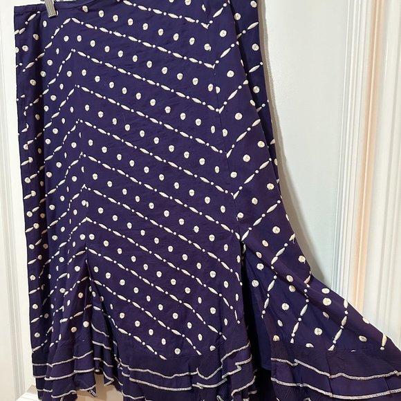 Anthropologie Odille Cotton & Silk Ruffle Bottom Midi Skirt, Size 10 (NWOT) - Picture 5 of 9